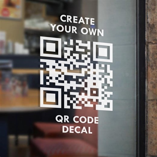Custom Text QR Code Decal | Business QR Code Sticker | Website Menu Booking Social QR Vinyl - Etsy Australia