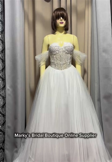 A Wedding gown that sparkles as much as forever💎✨Our Shinning Shimmering Wedding Gown for Reception🥰 Thank you for ordering our online client from Nueva Ecija #weddinggown #weddingdress #wedding2026 #WeddingGownInspiration #ReceptionDress in timeless style with Marky's Bridal. Hassle free offers: 📌Online transaction 📌 We do ship nationwide or overseas 📌Virtual measurement taking for customize / Online Sukatan Tru Messenger video call 📌 Home service for fitting also available 📌Payments acc