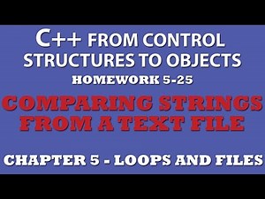 5-25 C++ Comparing Strings From a Text File (Working with external text files)