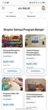 Aplikasi Learning Management System dan CBT, Fitur Bayar Otomatis QRIS, Laravel, CAT CPNS P3K