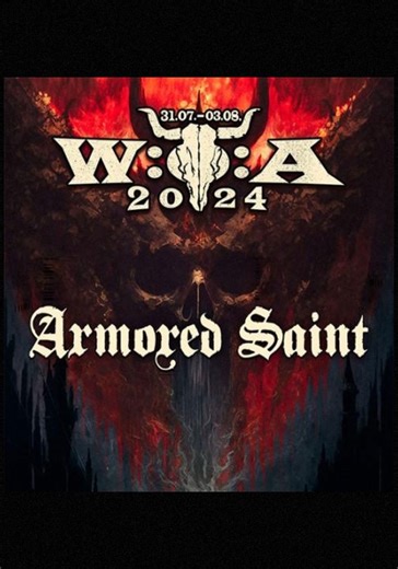 Armored Saint - Live at Wacken Open Air 2024 streaming
