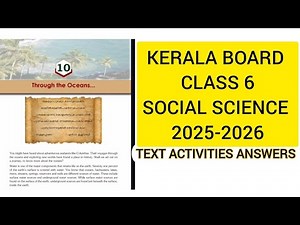 KERALA BOARD CLASS 6 SOCIAL SCIENCE UNIT 10 THROUGH THE OCEANS 2025-26 TEXT ACTIVITIES ANSWER