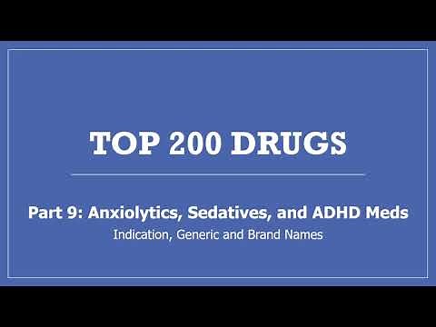 Top 200 Drugs - Part 9 Anxiolytics, Sedatives, and ADHD Medications