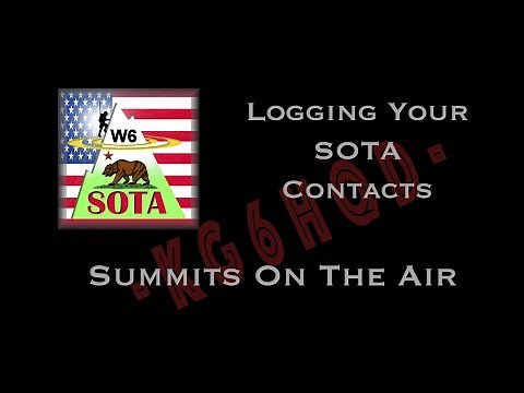 How To Log A SOTA (Summits On The Air) Radio Contact