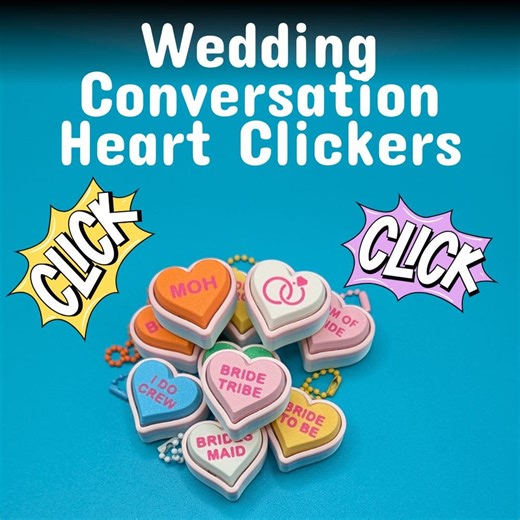 Wedding Conversation Heart Clicker | Bride Bridesmaid Favor | Mechanical Switch Keychain - Etsy