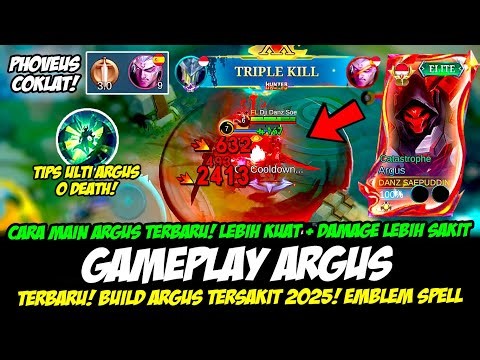 CARA MAIN ARGUS GA MATI + TUTORIAL JAGO ARGUS EXP LANE❗BUILD ARGUS TERSAKIT❗GAMEPLAY ARGUS TERBARU