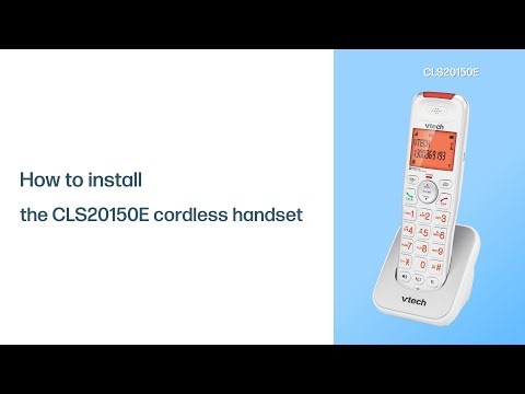 Install the CLS20150E Cordless Handset