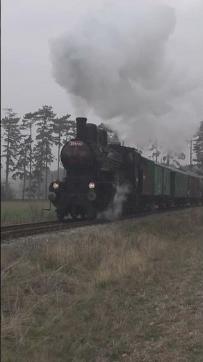 🇨🇿 Parní lokomotiva Sedma KHKD 354.7152 #train #railway #vlaky #vlak #shorts #video #history #cz