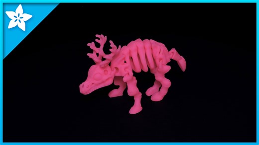 Articulated Skeleton Reindeer #3DThursday #3DPrinting