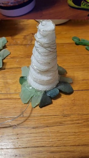 how to make a seaglass tree 🎄#diy #craft #sea #tree #christmas