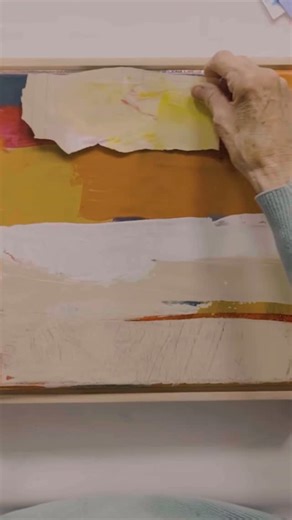 Adele Sypesteyn - Abstract Painting Teacher on Instagram: "Making final edits to a small painting 🌷 I like to place the painting in a floater frame to make final edits because seeing the work framed helps me spot what’s working, what’s distracting, and where to simplify. My goal was to stop before overdoing it. When you’re finishing a painting, do you tend to add more…or take things away? 🏷️ Abstract Painting Process, Editing A Painting, Abstract Art Practice, Mixed Media Artist, Small Abstrac