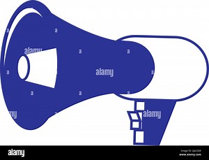 blue megaphone sound device Stock Vector Image & Art - Alamy