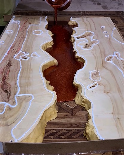 1.1M views · 2.1K reactions | Woodworking Epoxy Lava Table | DIY & Crafts | Facebook