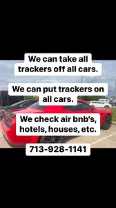 We can take all trackers off all cars. We can put trackers on all cars. We check air bnb’s, hotels, houses, etc. 713-928-1141 #GPS #trackers #airtags #policetrackers | Alterry Henry | Facebook