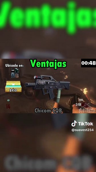 Ventajas y Desventajas sobre la Chicom CQB de Cod Bo2 Zombies #zombies #callofduty