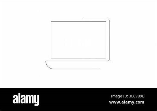 A minimalist line drawing of a laptop displaying a bar graph with a star icon and a downward arrow, symbolizing a negative trend or performance decline Stock Video Footage - Alamy