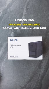 9.3K views · 20 reactions | Prolink PRO701SFC 650va with Built-in Avr Ups #prolink #ups #avr #pro701sfc #easypc #uninteruptedpowersupply #autovoltageregulator #pcmusthave #fbreelsvideo #TechItEasy #reelsviral #reelsvideo | EASY PC | Facebook