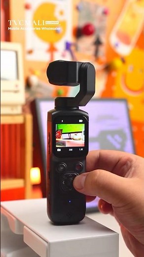 HJD-05 4K Vlog Camera with 3-Axis Gimbal Stabilizer AI Face Tracking #vlog #camera