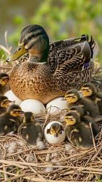 Unique technique for hatching ducklings in the wild #duck #nest #ducklings