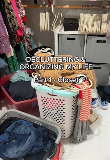 Just like everyone else, I’ve been so inspired to get myself in gear after listening to @Kylie Perkins and @Mel Robbins . I decided to declutter and organize my life. Starting off with my closet. Which will definitely have to be a part 2 because of how much a mess it is. #closetcleanout #declutteryourlife #minimalisthome #cleaningmotivation #closetorganization
