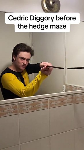 Cedric Diggory's Stylish Wand Holding Techniques