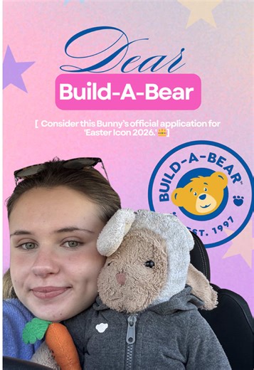 DEAR @Build-A-Bear Workshop ... 💌🐰 Please consider this Bunny’s official application for 'Easter Icon 2026.' 👑 She’s been working overtime lately. Keeping me company through chronic illness flares, she’s basically a full-time healthcare professional in a fur suit. 🏥 🐰 Since it’s nearing Bunny Season, we think it’s only right that the Easter Bunny sends a little 'performance bonus' her way. 🌸🎁 Please Tag Build-A-Bear Workshop below to help Bunny’s Easter dream come true! Let’s get her that