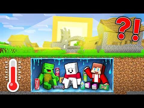 Minecraft Maizen - Mikey, JJ and Carrie Survived the Heat