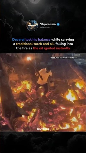 The Tragic Death of Devaraj During a Traditional Fire Walking Ritual