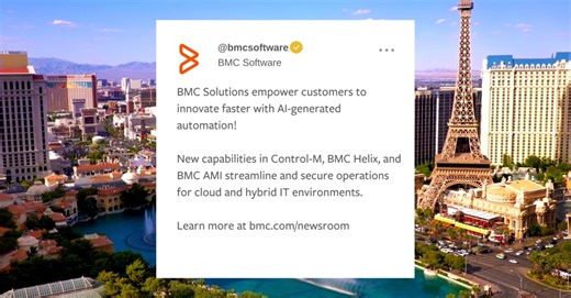 Unleash the power of AI-generated automation with BMC. Streamline operations, gain deeper insights, and boost DevOps efficiency in cloud and hybrid IT environments. Experience innovation like never before! Read the full press release https://bit.ly/41XEz6c | BMC Software