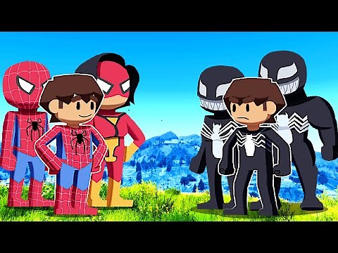 SPIDERMAN FAMILY VS VENOM FAMILY In GTA 5!