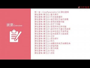 第一堂介紹 【Creo Parametric 5。0彈性建模(FMX)】