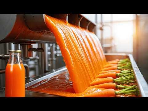 From Fresh Carrots to Bottled Juice — Inside the Carrot Juice Factory!