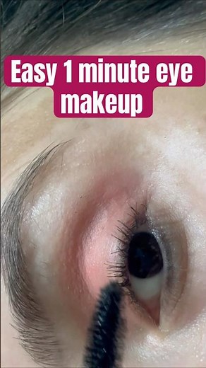💫 Easy 1-Minute Eye Makeup | 3 Finger Eyeshadow Hack + Mascara Look ✨