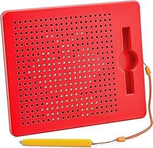 AYNAT FUN Magnetic Drawing Board for Kids & Toddlers with Beads and Magnet Stylus Pen - Magnetic Tablet Toy for Airplane & Car Ride Activities for Kids