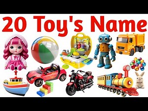 20 Toys Name for Kids | Learn Popular Toy Names with Fun Animation for Children