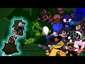 FNF Sink(Vs Sonic Drowning) But Different Characters Sing It🎵 Everyone(Below The Depths//FNF Mod)