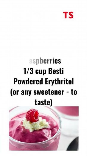 EASY SUGAR FREE RASPBERRY ICE CREAM #SHORTS