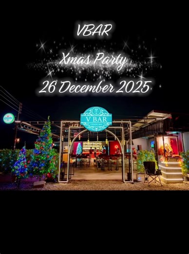 พรุ่งนี้แล้วนะคะ มีกิจกรรมให้ลูกค้าได้ร่วมสนุกกับร้าน V bar🥃🩶 #V bar#คริสต์มาส2025#เชียงใหม่