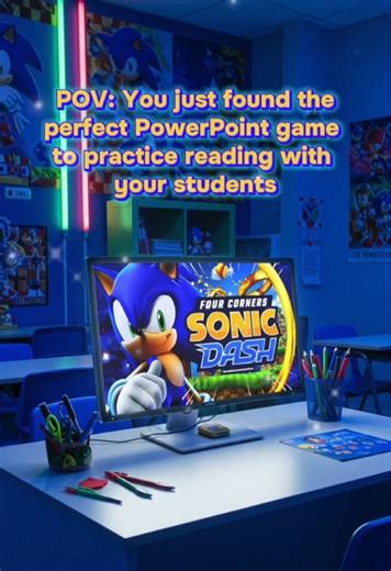 Get this FREE Sonic game template for PowerPoint or Google Slides at taysteachingtoolkit.com #powerpoint #powerpointgame #powerpointpresentation #powerpointtemplate #googleslides #googleslidesgame #classroomgames #eslteacher #teachersoftiktok #educationalgames #gamification #taysteachingtoolkit #sonic #sonicthehedgehog