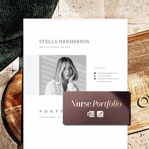 Nurse Portfolio Template, Professional Nursing Portfolio for RN, LPN, Students, Nurse Practitioners, Editable Job Application, Modern Design - Etsy
