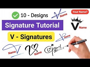 ✅ A To Z Signature | V Signature Style | Signature Style Of My Name | V Signature Ideas