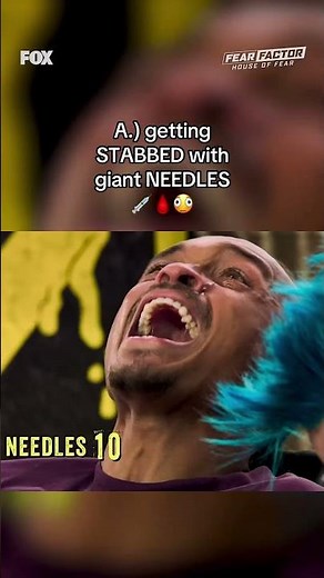 💉⚡️💥😳 no pain, no gain? 😈⚠️ 📺:#FearFactor: House of Fear