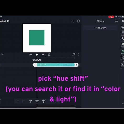 how to hue shift in alight motion