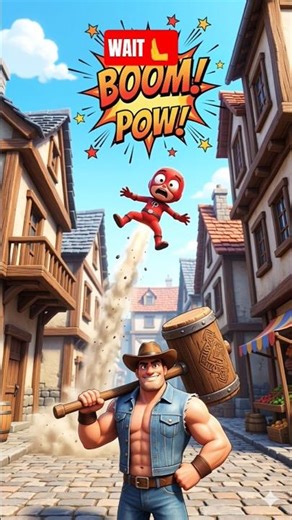 A Cobblestone Clash: Hammer Cowboy vs. Rocket Red-Suit #FreeFireMAX #FreeFireIND #FreeFireLover