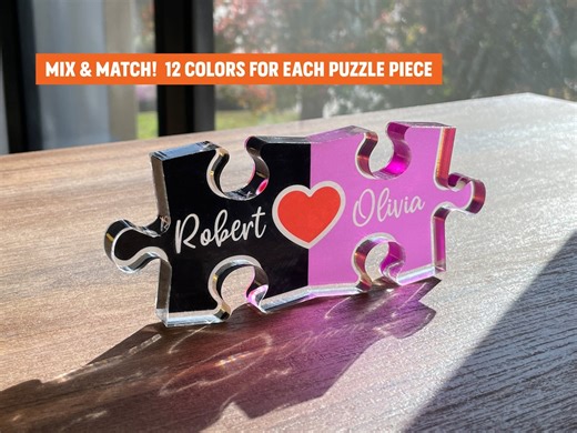 Puzzle Name Sign for Couples, Romantic Gift for Her, Personalized Love Keepsake, Couple Home Decor, Custom Gifts for Couples - Etsy