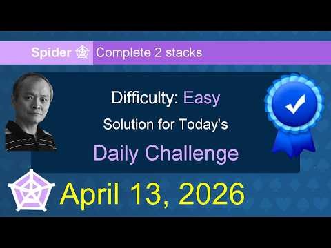Microsoft Solitaire Collection: Spider - Easy - April 13, 2026