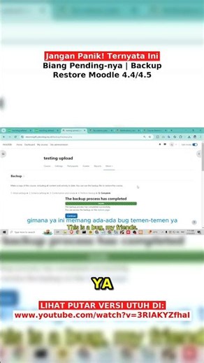Don't Panic! This Turns Out to Be the Cause of the Hang | Backup Restore Moodle 4.4/4.5 #shorts