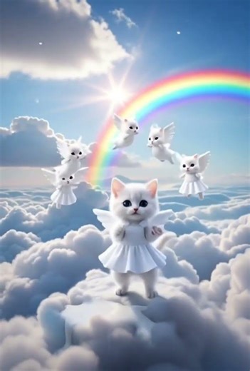 A Cat in Heaven?! Then the Angel Started Dancing 😱💃