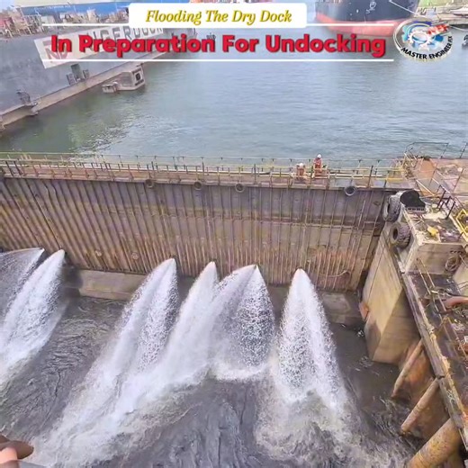 6.1K views · 28 reactions | Flooding the dry dock in preparation for undocking ️⚓ What are the normal procedures for undocking? | Master Engineer Fix | Facebook