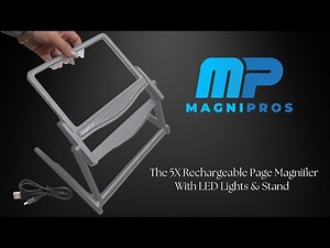 Showcasing- The Rechargeable 5X Page Magnifier With Stand 1816GY+ST